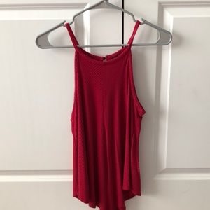 Super cute flowy red top